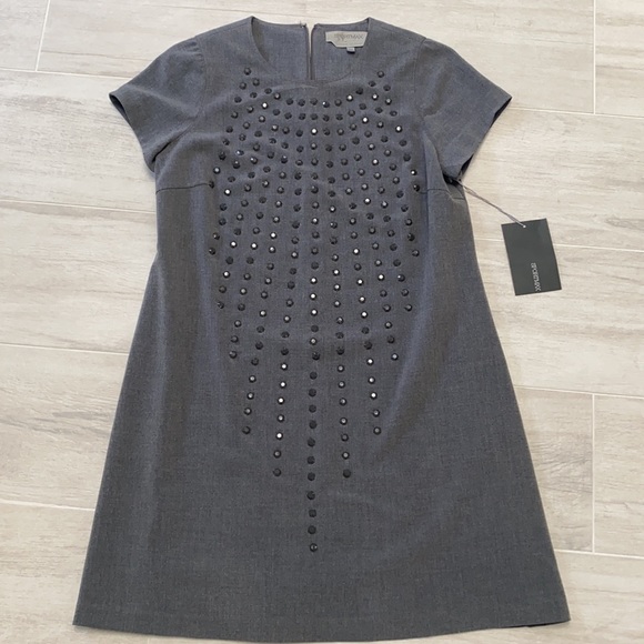 SportMax Dark Grey A-Line Dress - Picture 12 of 14